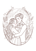 Amour &eacute;ternel illustr&eacute; pour le mariage